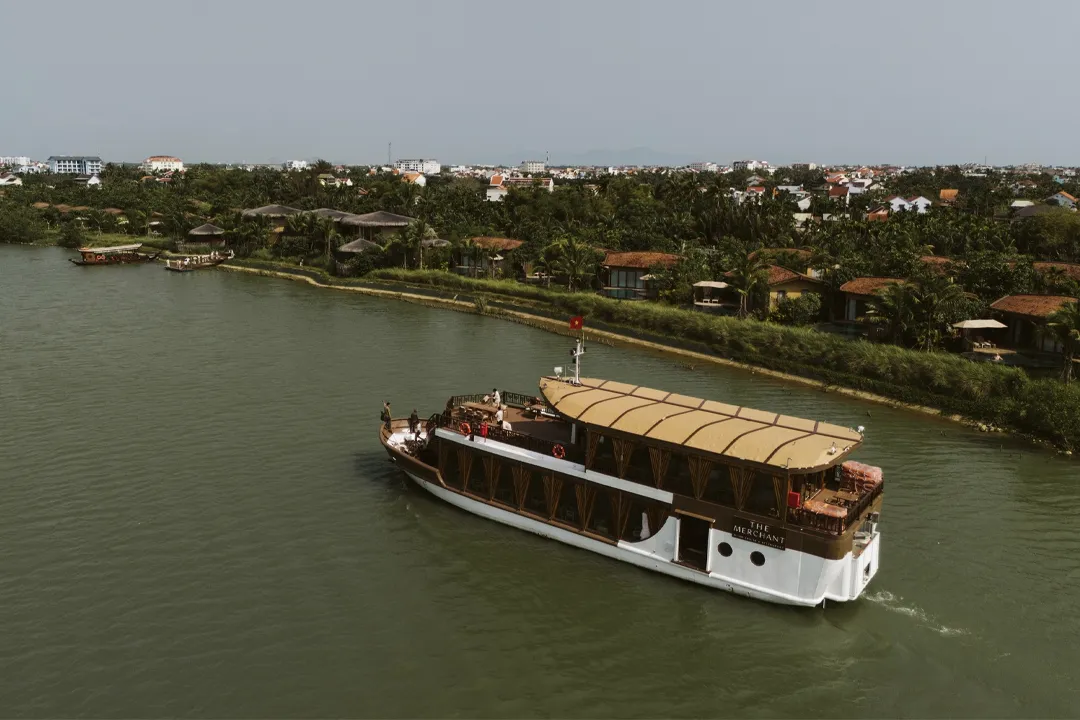 Scenic boat on Thu Bon River