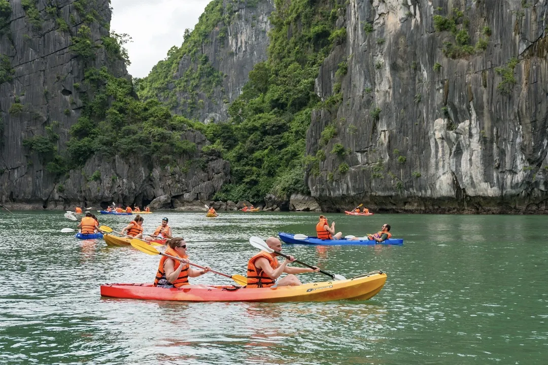 Kayaking on Halong Bay