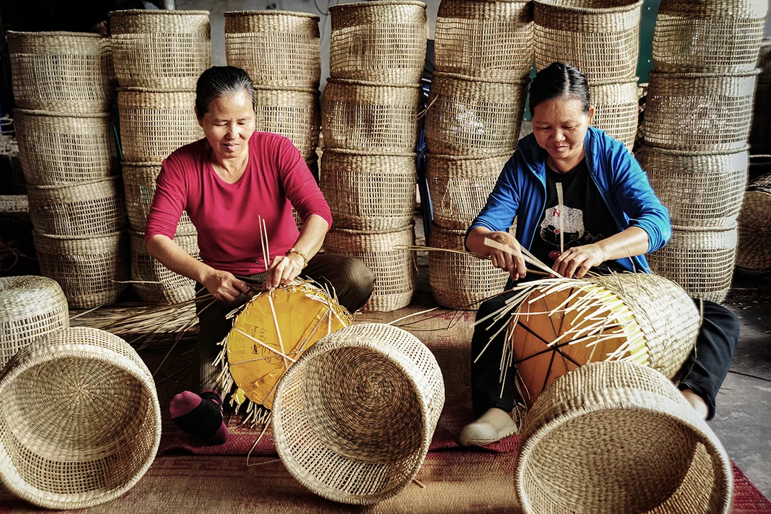 The sedge weaving processing