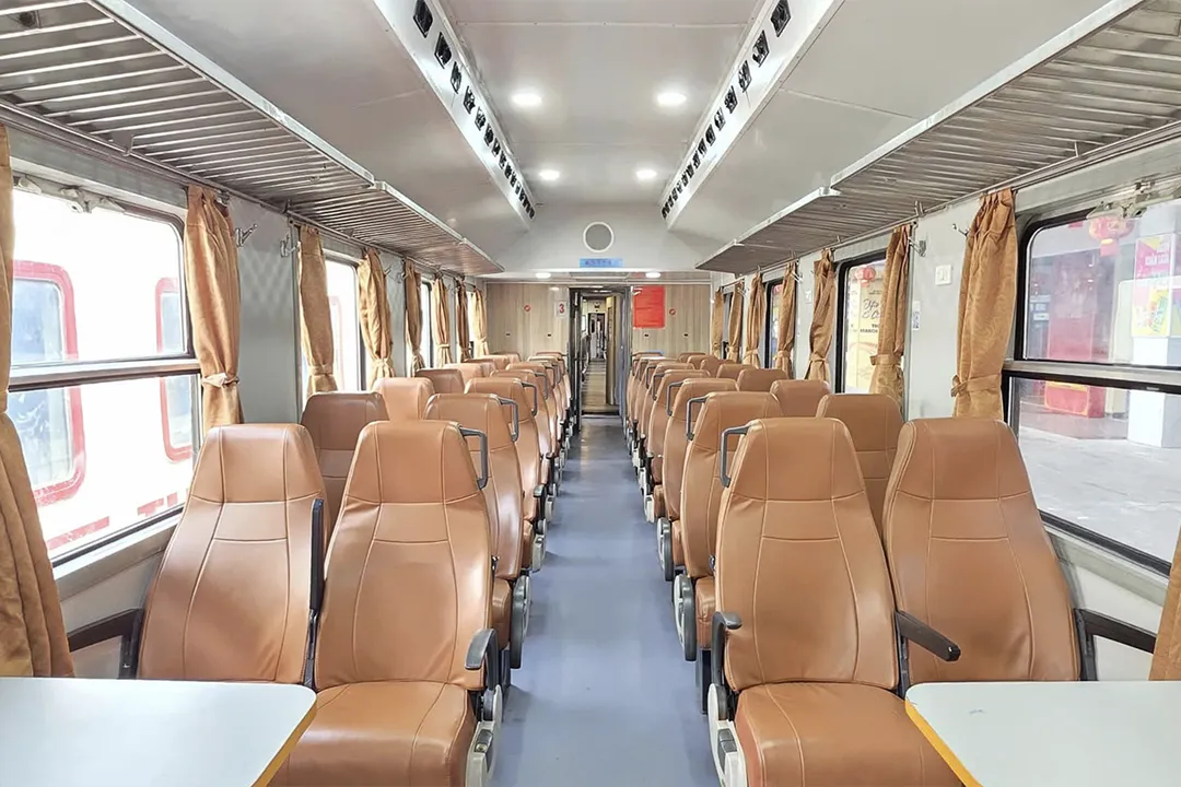 Soft seat on train
