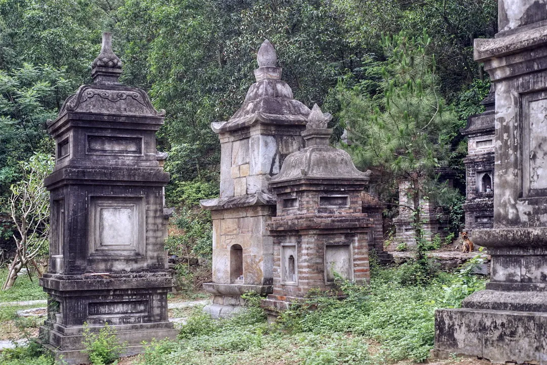 The pagoda's stupa garden