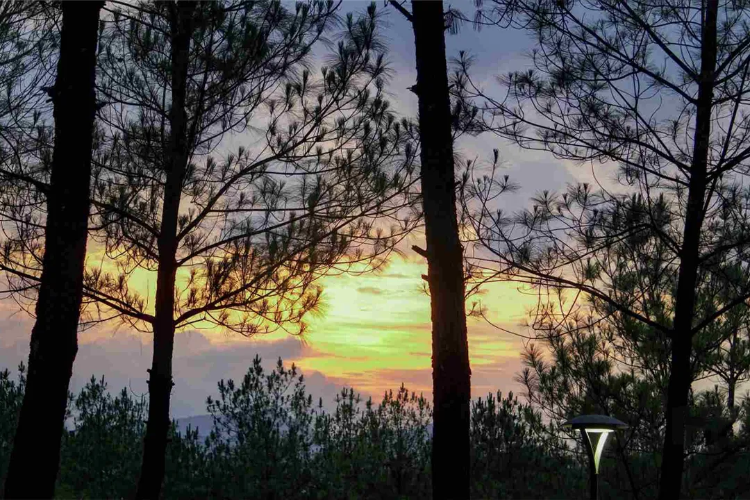 Sunset view from Vong Canh Hill