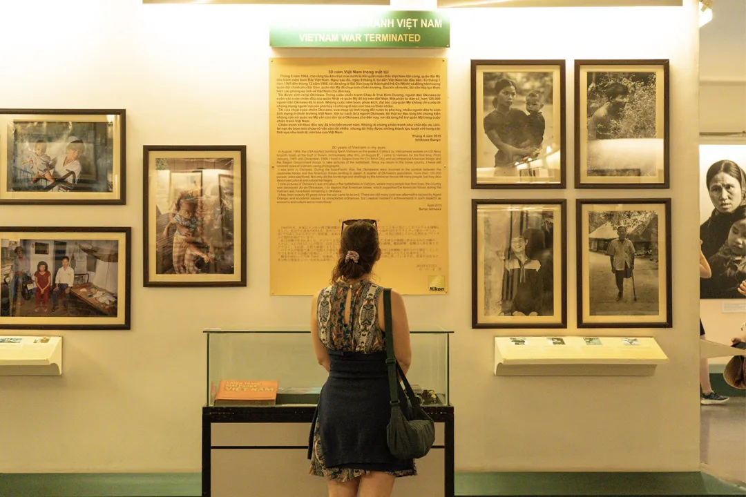 Visitors inside the museum