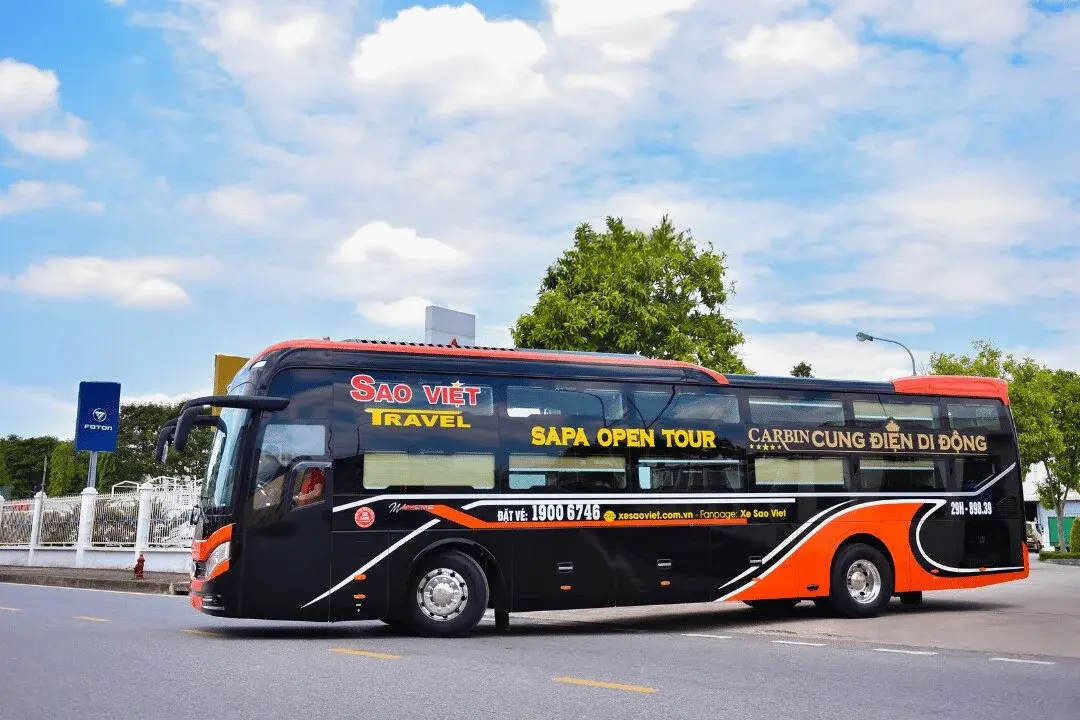 Sao Viet cabin bus Sapa to Hanoi airport and city center
