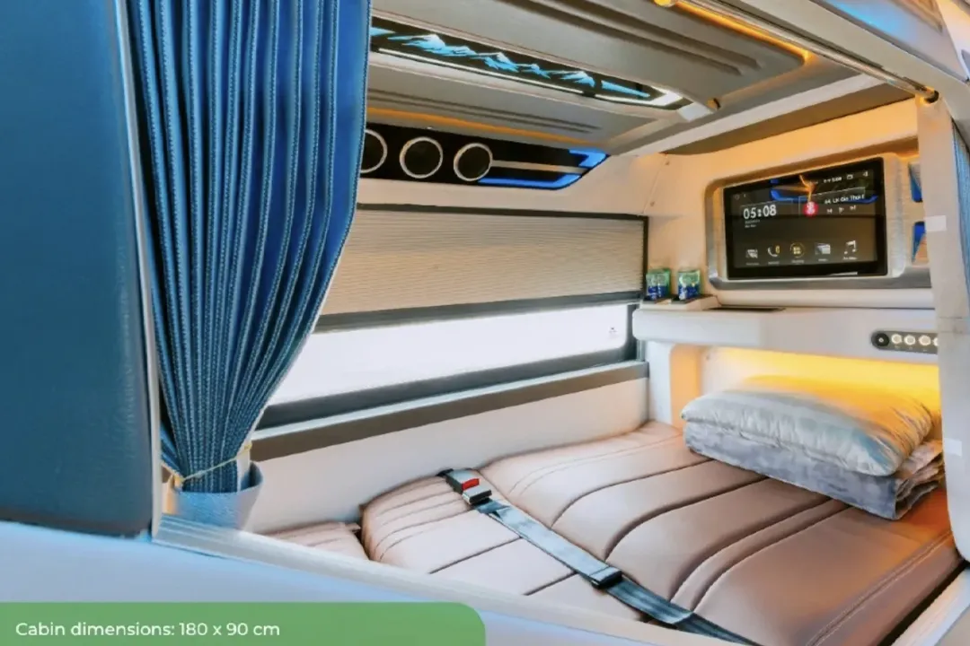 Hanoi to Da Nang VIP cabin sleeping bus - Cabin Dimension