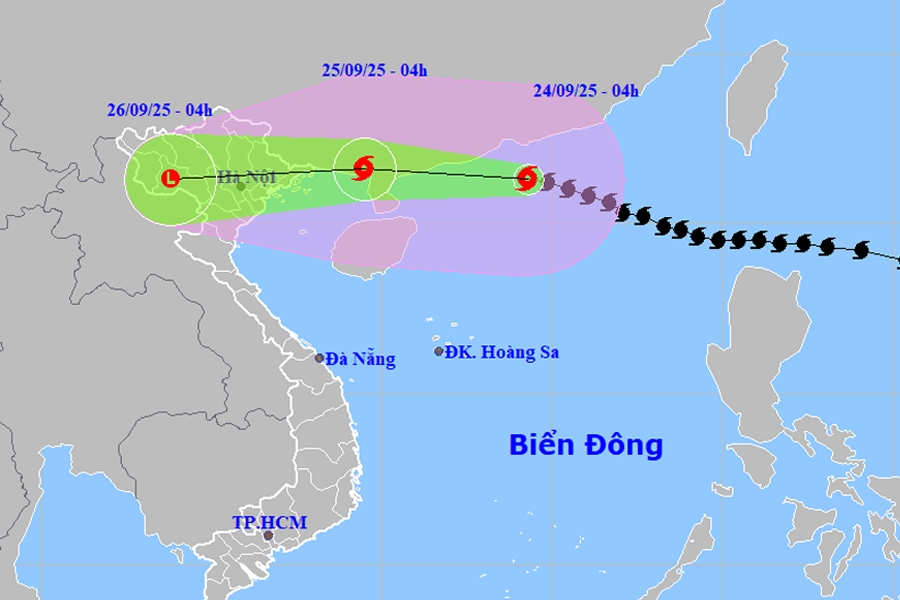 Movement of Typhoon Ragasa